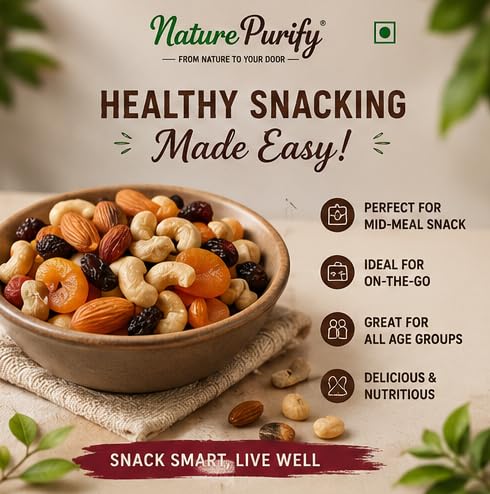 Image of Nature Purify Premium Dried fruits Combo 1.5 kg (Cashew, Green Raisins, Apricots, Black Raisins, Amla, Mixed Nut & More.)