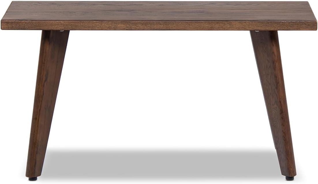 Jennifer Taylor Home Capri 35.5" Solid Red Oak Wood Dining Bench