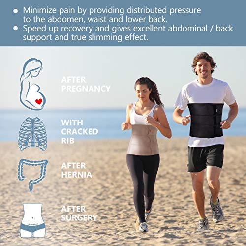 Buikbandondersteuningband Rugondersteuningsriem Buikband Buiksteun hoogte 31 cm Small Beige - Image 6