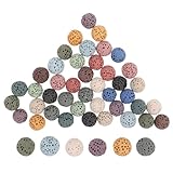 SHINEOFI Aromatherapie Duftsteine 42 Stück Lavastein Perlen aus Vulkangestein Runde 8mm...