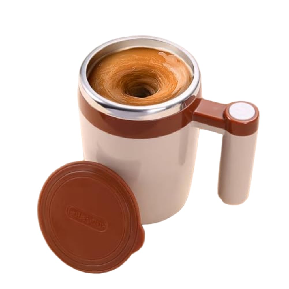 Xdyyjrasa Self Stirring Mug - 380ml Electric Coffee Mug with Magnetic Stirring, USB-C Rechargeable for Hot & Cold Drinks