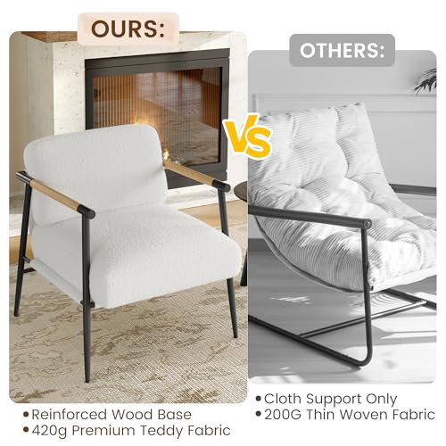 Sillón Plegable Tela Peluche Beige miniatura 6