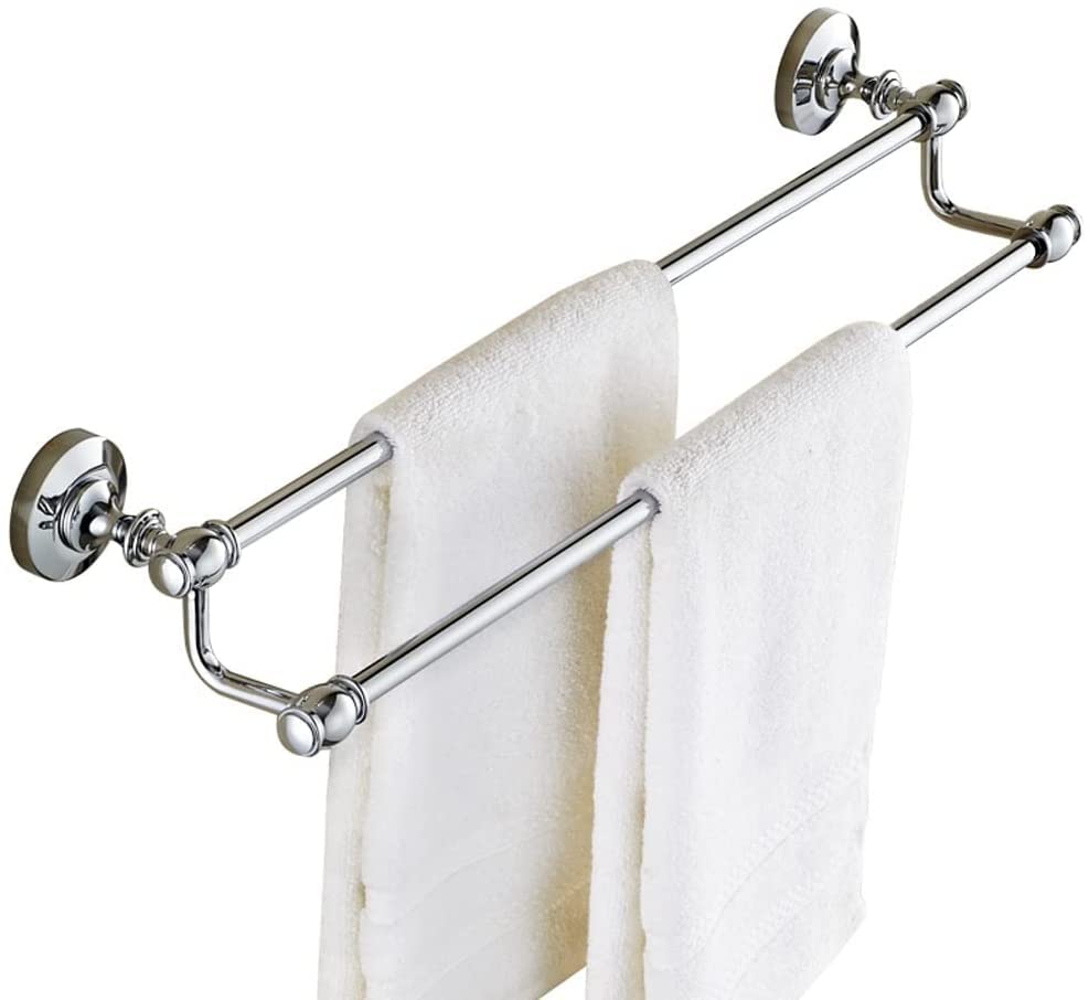 Porte-serviette double barre en cuivre pour en finir avec le linge humide