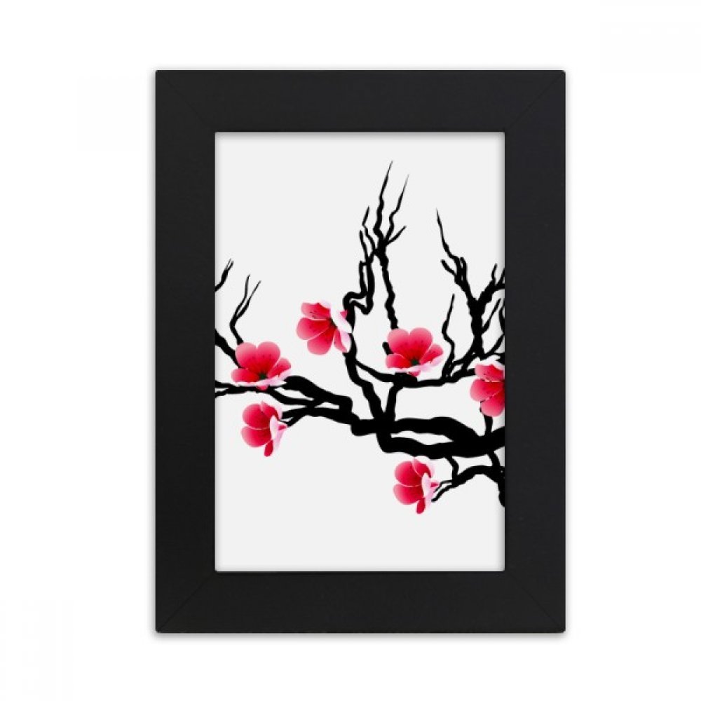 Cadre photo art peinture Sakura motif japonais 5x7 pouces finition de qualité