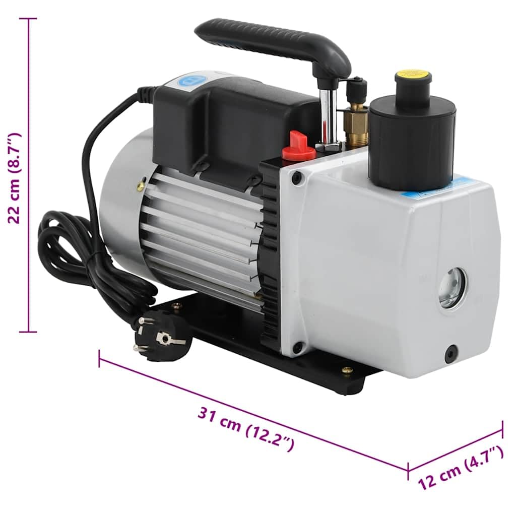 vidaXL Vakuumpumpe Alu 50L/min 2-stufig Unterdruckpumpe Pumpe Klimaanlagen