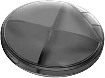 Jewelry Box Clear Portable Storage Organizer Box with Lid 4 Grid Cute Pill Box Jewellry Holder Color Black
