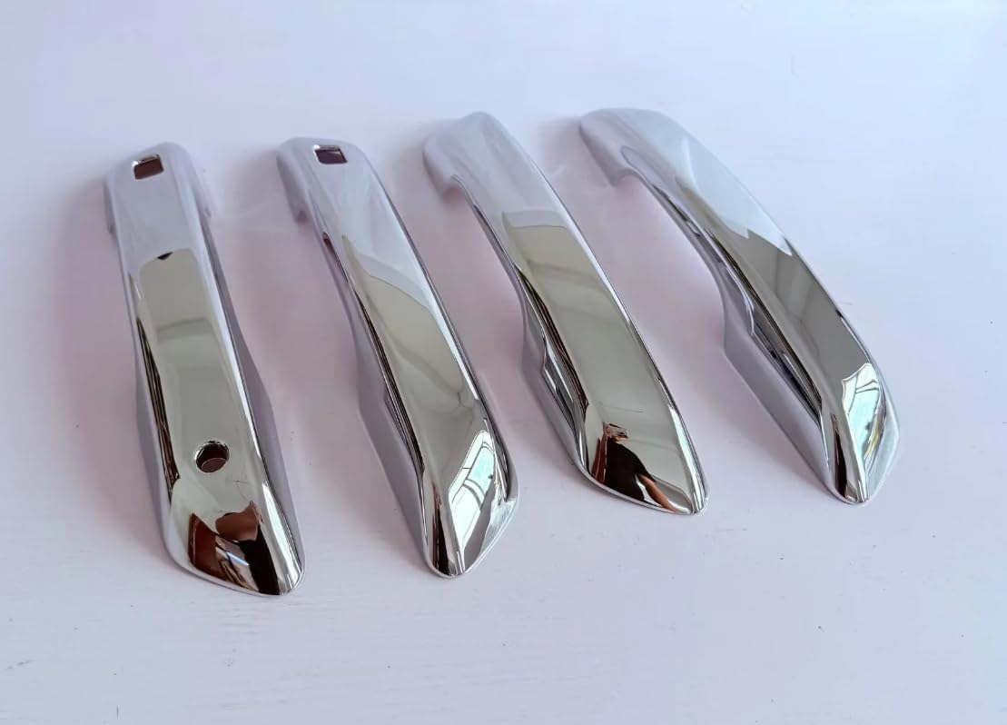 ABS Chrome Car 4 Door Side Door Handle Molding Cover Trim Emblems Compatible for Jeep Grand Cherokee 2022-2025