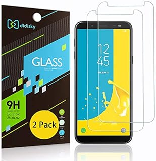 Didisky Tempered Glass Screen Protector for Samsung Galaxy J6 2018 [2 Pieces] [Soft Touch] Easy to Clean, Easy to Install, Transparent