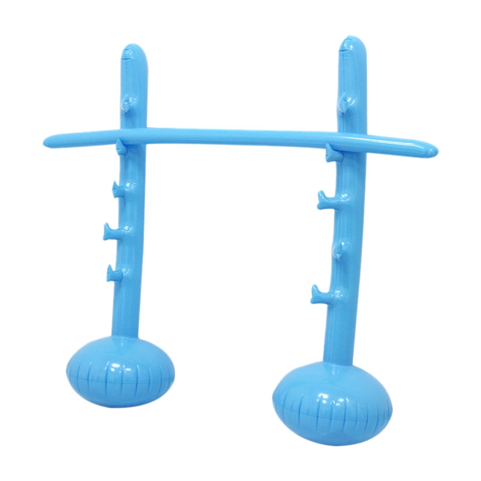 Inflable Barra de Salto Altura Portátiles Juguete Salto Infantil Accesorio Deportivo Altura Ajustable PVC Ligero Fácil Translado para, Azul