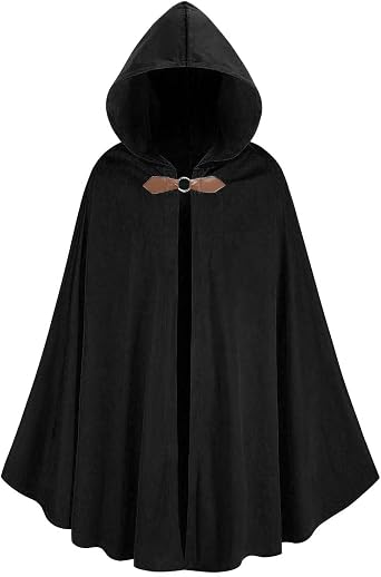 TOONRAIN Unisex Adult Medieval Hooded Cloak for Halloween