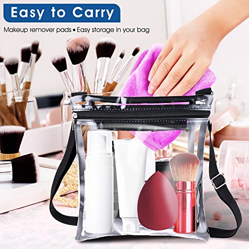 Sibba 4 PCS Makeup Cloth Remover Reusable Soft Microfiber Face Washing Pads Wash Body Facial Make-Up Towels Washcloths Cleansing Wipe Out Daily Travel Eye Skincare Remove Cosmetic Rags - Image 4