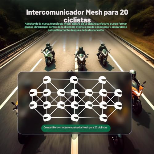 Intercomunicador Moto EJEAS MS20 Mesh 3.0 Pack Doble Bluetooth con Cancelación de Ruido 2