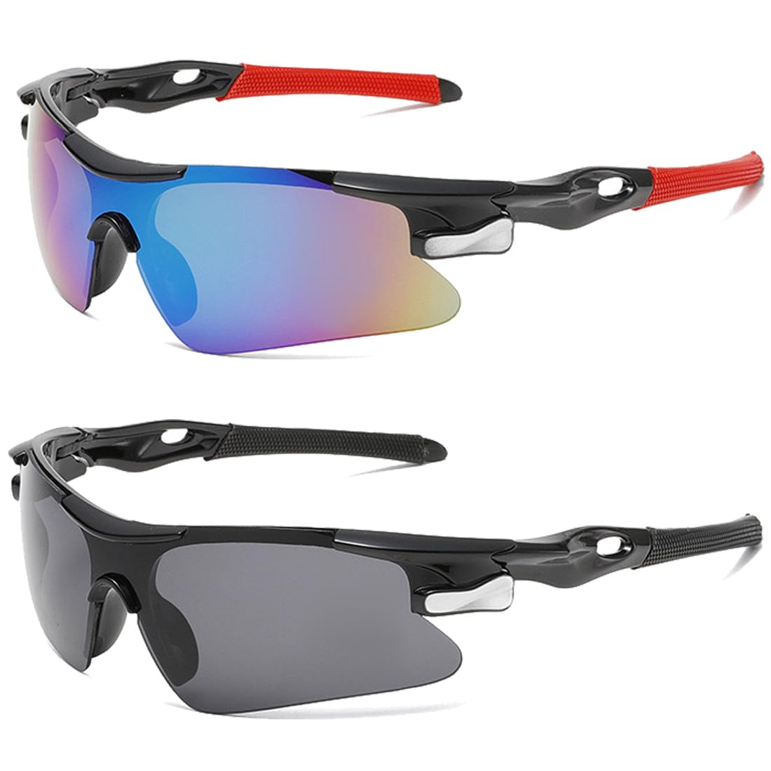 Hilssexet 2 gafas de sol deportivas polarizadas para ciclismo, ciclismo y pesca, gafas de sol polarizadas para bicicleta, MTB, pesca, gafas de protección UV400, gafas para actividades al aire libre,
