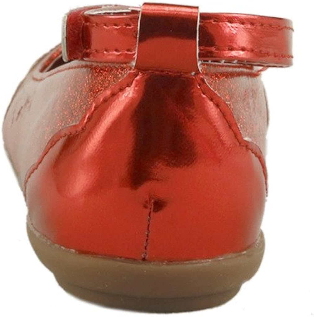  | The Doll Maker Metallic Two Tone Glitter Strap Flat | Flats