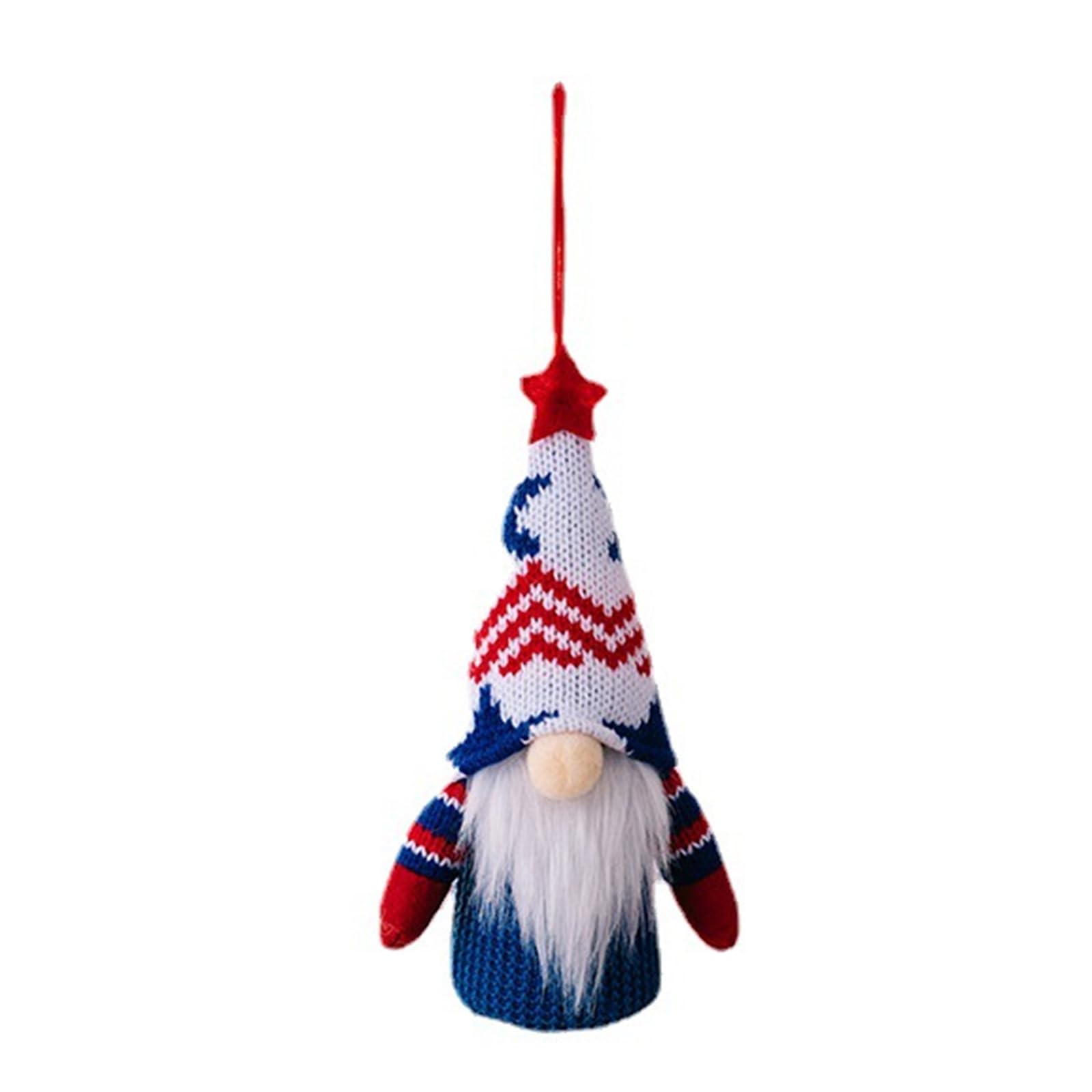 4th of July Gnomes with LED Light Independence Day Hanging Ornaments Patriotic Gnomes Decorations for Tree Wall Veterans Hanging Decorations for Home