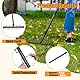 Garten Rechen, Metallharke mit 17 Zinken, Hochleistungs-Gartenharke 4 FT mit Edelstahlgriff, grau