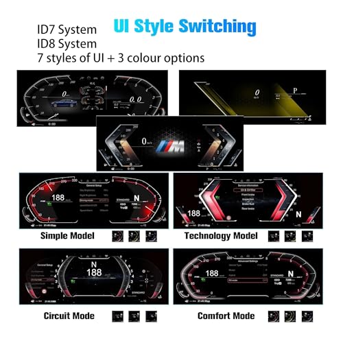 Instrumento digital BMW E60 E61 5 Series 2003-2010 con panel de instrumentos HUD y LCD 3