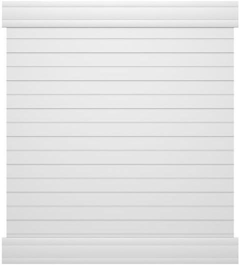 6 ft. H x 6 ft. W White Vinyl Overland Privacy Fence Panel Kit
