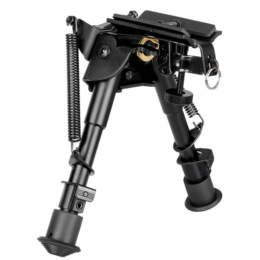6-9 Zoll Verstellbares, Hochleichtes Taktisches Schwenk-Zweibein Aus Aluminiumlegierung, Faltbare Gekerbte Beine, Schwenk-Neigung for Die Jagd(Bipod)
