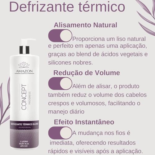 Kit Escova Progressiva Poderosa + Shampoo Dilatador 1lt Kit 2uni