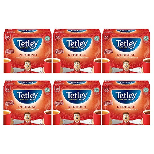 Tetley Redbush Tea, Pack of 6, 240 Teabags Total