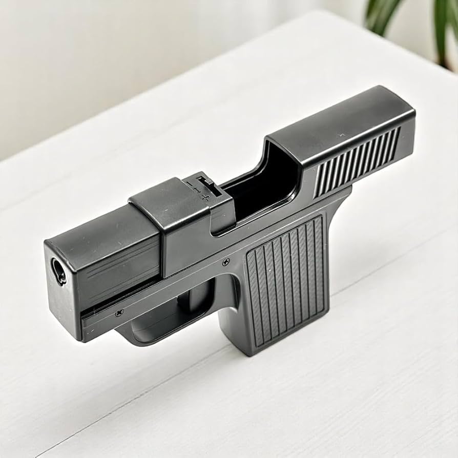 2-in-1 Gun Shaped Lighter & Cigarette Box – Windproof Jet Flame Butane Lighter for Camping, Hiking, Outdoor Use : Amazon.in: Home & Kitchen