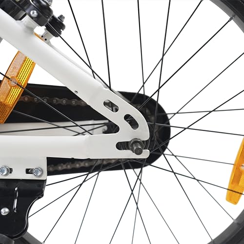 Image of ROADGIANT||Astle||BMX Series||20T||Kids Cycle||Single PIECE Crank||Light Weight Steel Frame||V-Break|| Rigid Fork||Ideal for 6+ Age||Cool White