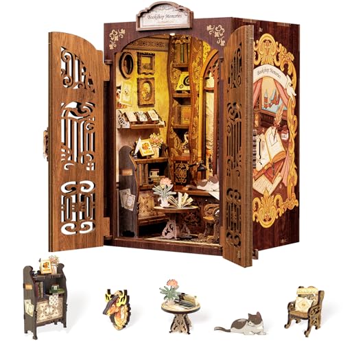 Fsolis Book Nook Kit, Diy Miniature Dollhouse Kit 3d Puzzles For Adults And B...