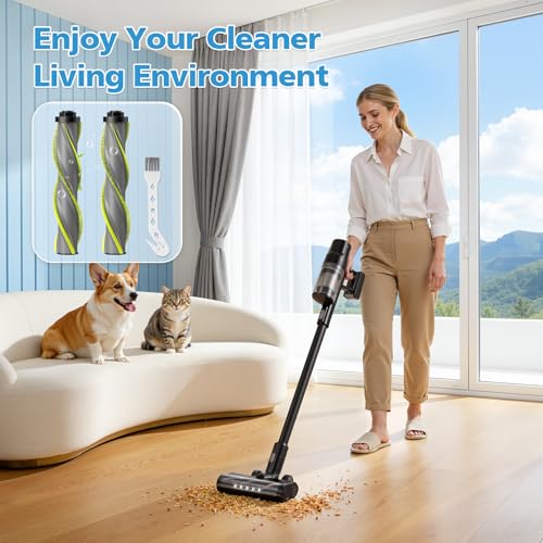 Image of iSingo 3789X Brush Roll Replacement Compatible with Bissell Cleanview XR Pet 300W / XR 200W / Powerlifter Turbo Cordless Stick Vacuum, Model# 3797V, 3789U, 3789, 3789X, 3797, 3797W, 2 Pack, Green
