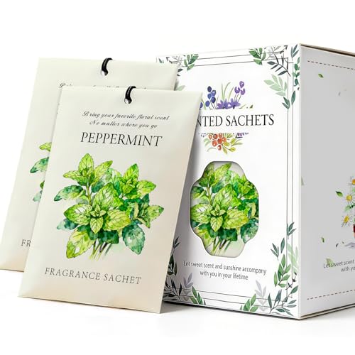 Image of Mint Scented Sachet Bags - 12 Pack Drawer & Closet Freshener, Long Lasting Odor Eliminator for Wardrobes, Cars & Storage, Home Fragrance Air Freshener Sachets