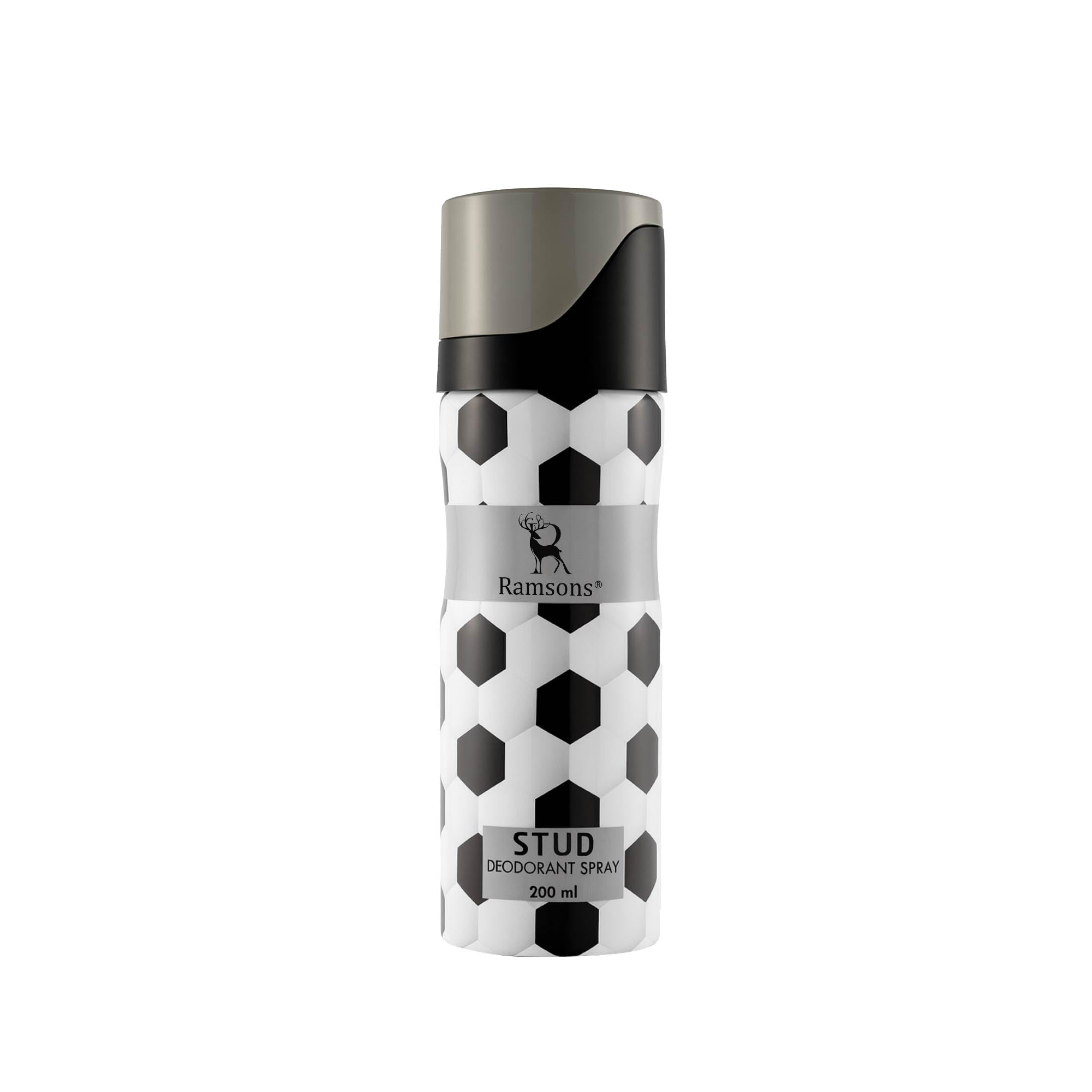 Ramsons - STUD Deodorant Spray | 200 ML | Body Perfume For Men | TN - Bergamot, Pineapple, Lavender, Orange Blossom | MN - Jasmine, Rose, Lilly of the valley, | BN - Amber, Leathery, Woody, Musk-image-44