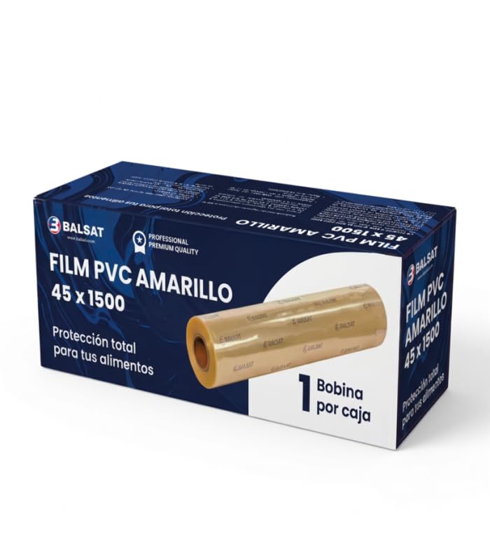 Bobina Film PVC 45x1500 m | Film Alimentario Profesional 8 Micras