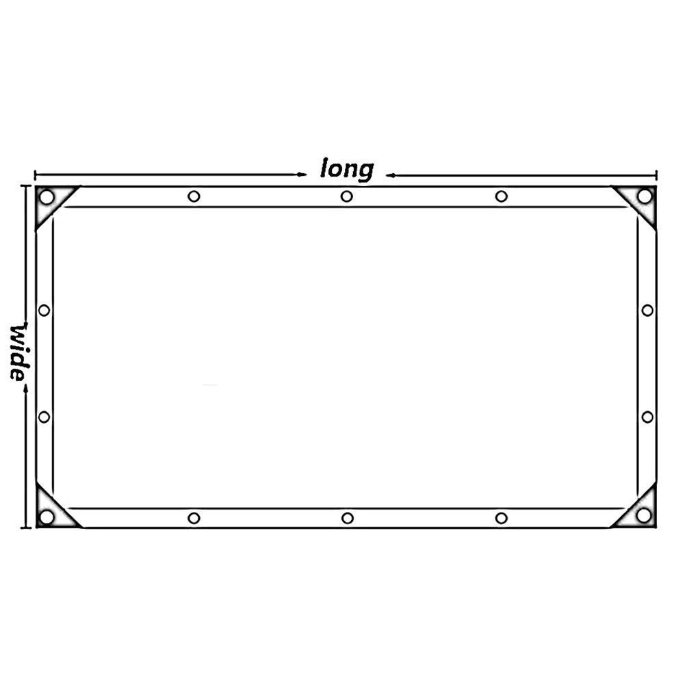 Bâche imperméable et résistante avec œillet en métal - Protection solaire durable pour camping en plein air - Disponible en 18 tailles