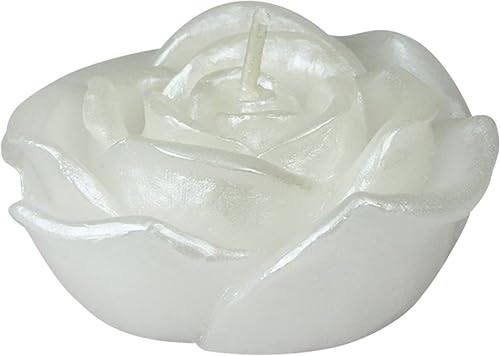 Zest Candle Velas flotantes de 12 piezas, 3 pulgadas, rosa blanca