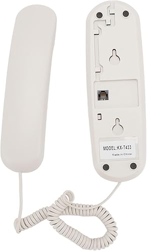 Miniatura 9 de TOPINCN Teléfono doméstico con cable, teléfono retro montado en la pared para oficina de hotel, teléfono con cable antiguo Teléfono de pared fijo