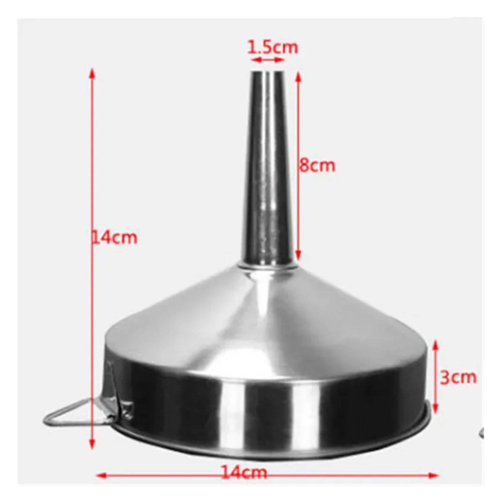 Set di imbuti da cucina, imbuti in acciaio inossidabile, imbuto grande in acciaio inossidabile, imbuto in metallo liquido for olio da cucina con filtro staccabile, imbuto a bocca larga for utensili da
