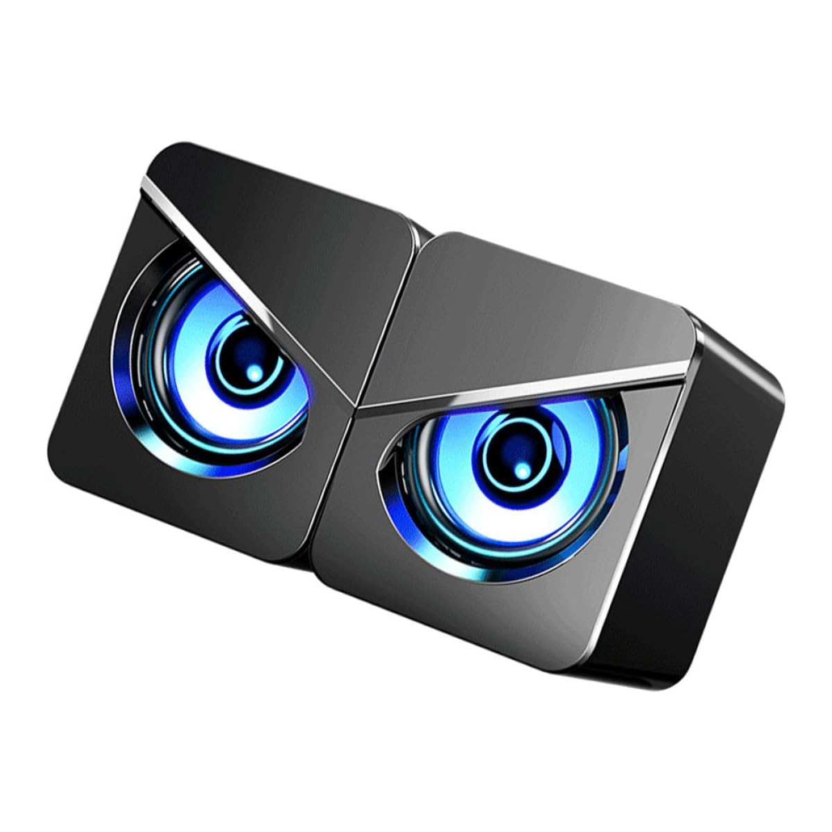 USB Desktop Computer Speakers with Wired Connection, External Surround Sound Box for Home Office Gaming, Compatible with PC and Laptop, Dc5V Powered