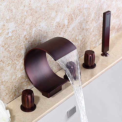 Mitigeur de douche à main extractible baignoire encastrable 5 trous