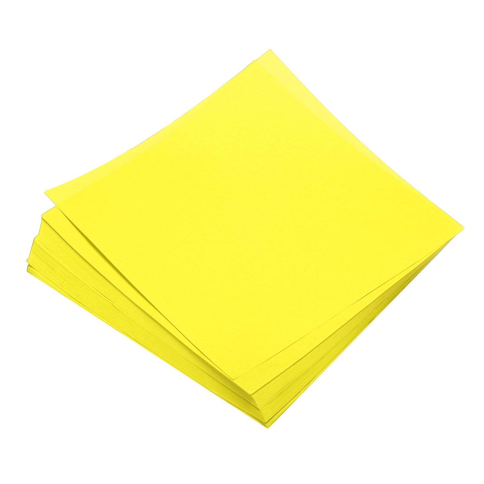 MECCANIXITY 50 Sheets Origami Paper Double Sided 8x8 Inch(20x20cm) Square Sheet for Art Craft Project, Beginners, Gifts Decor, Fluorescent Yellow