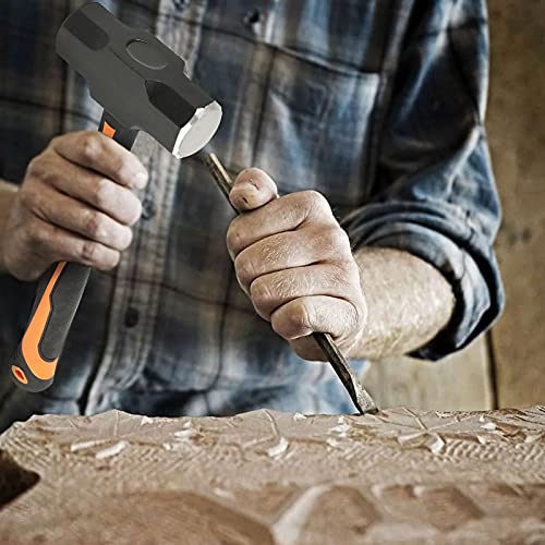 Image of JOIKIT 3 PCS 2lbs 3lbs 4lbs Sledge Hammer Set, Drilling Crack Hammer with Forged Steel Head and Non-Slip Shock Absorbing Grip, Solid Construction for Demolition Work
