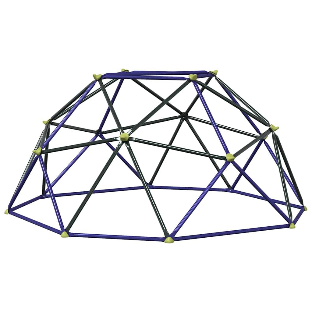 Dziecięca kopuła wspinaczkowa, niebieska, ze stali, 227 x 227 x 116 cm, odporna na działanie promieni UV i wodoodporna, do ogrodu, na taras i do aktywnej zabawy na świeżym powietrzu