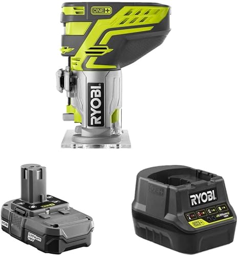 Kit de enrutador de base fija inalámbrica de 18 voltios con batería y cargador (sin embalaje al por menor, empaquetado a granel)