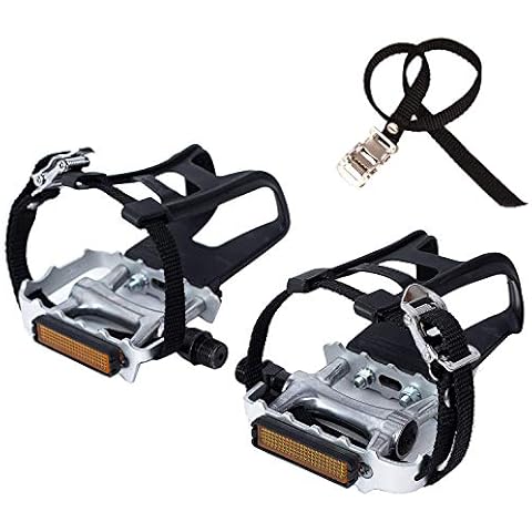 COZYROOMY Fahrrad Pedale, mit Clips und Riemen thumbnail