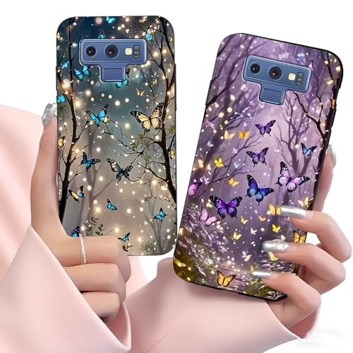 B-wishy 2 Pack Samsung Galaxy Note 9 Case [Shockproof] | Slim Design | Non-Slip | Phone Cover for Galaxy Note 9(Purple)