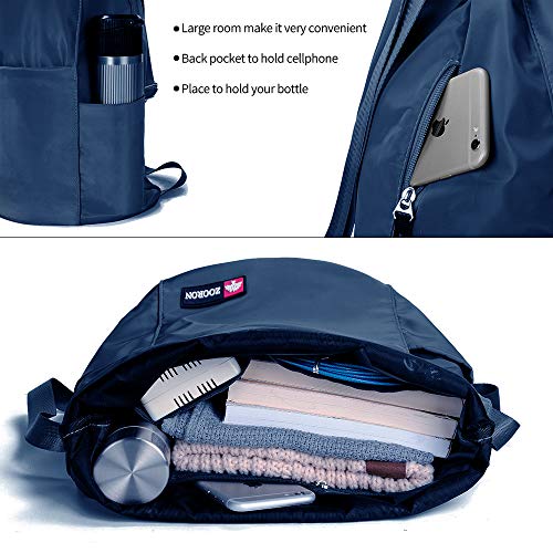 Image of ZOORON Waterproof Drawstring Gym Backpack Bag for Men & Women, Sport Gym Sack Mini Travel Daypack