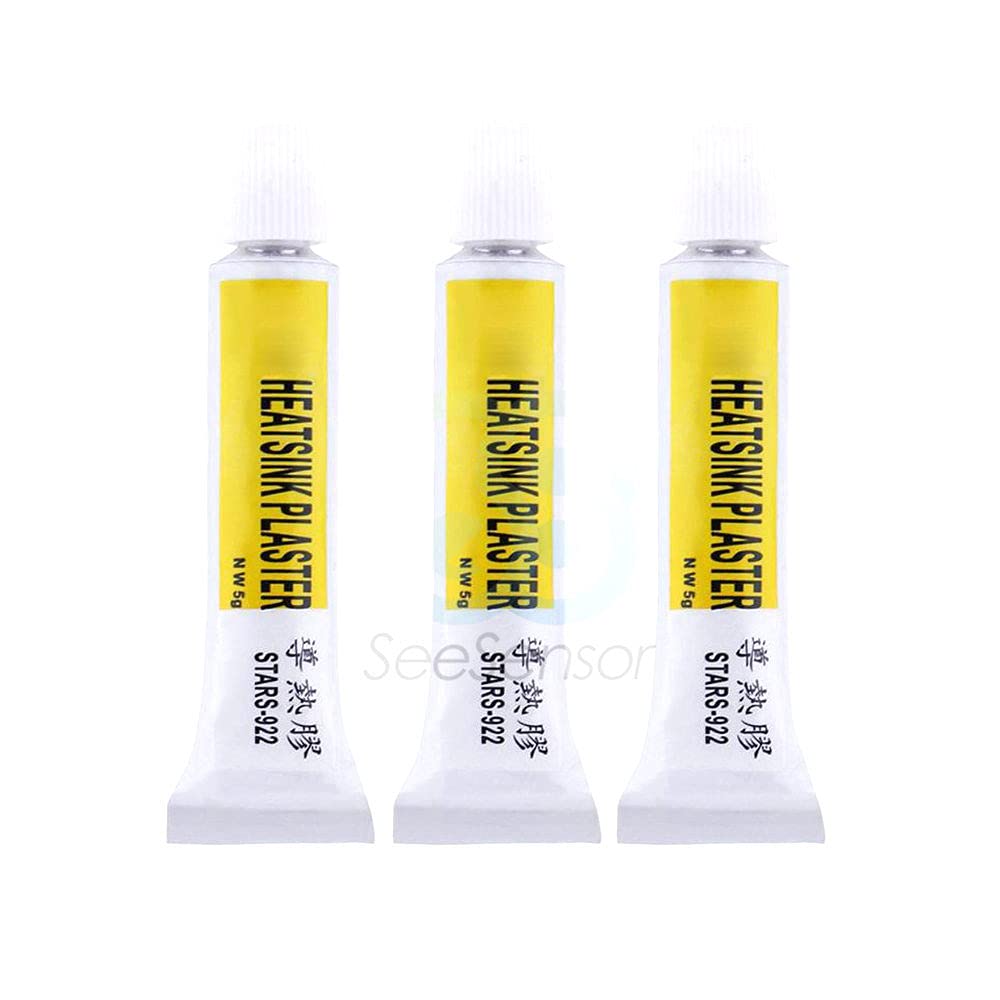 3pcs 5g STARS-922 Heatsink Plaster Thermal Grease Adhesive Cooling Paste Strong Adhesive Compound Glue for Heat Sink