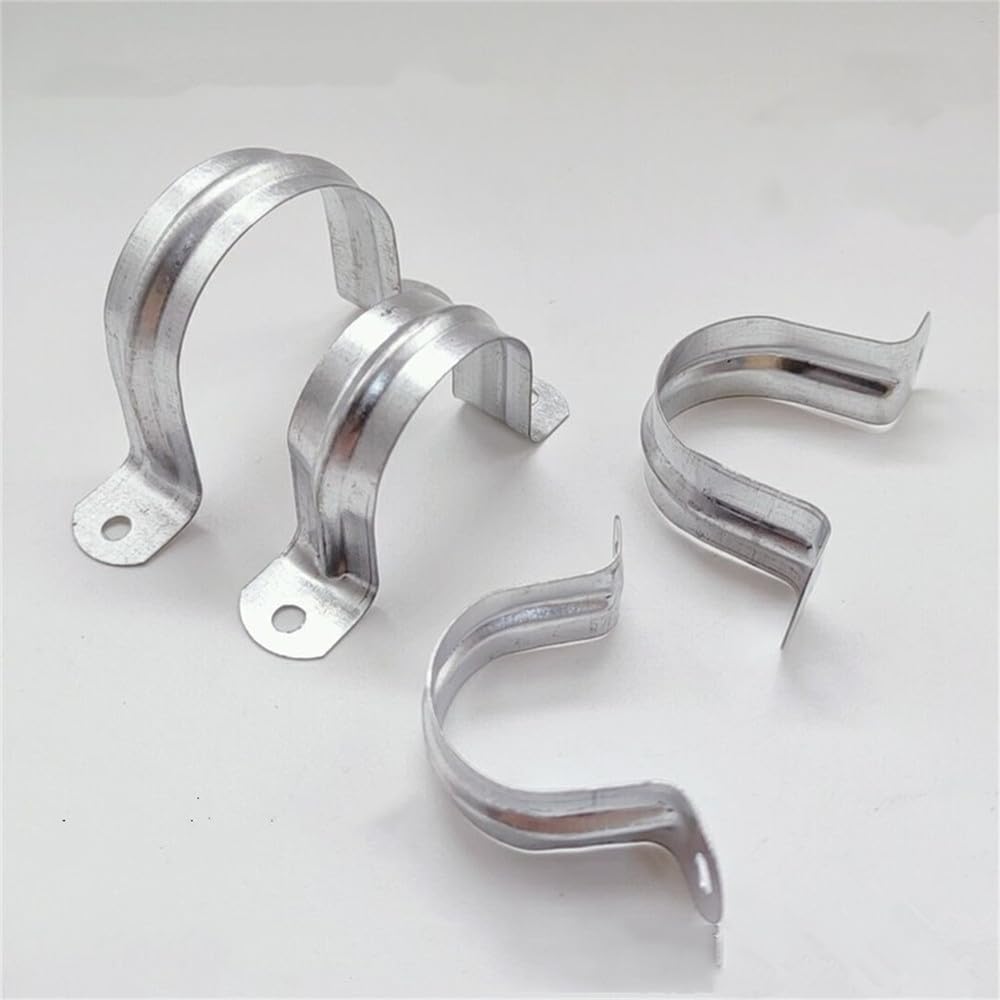 Lot de 50/100 colliers de serrage en U en alliage d'aluminium et fer, 16/20/25/32/40/50 mm, 50 mm, 100 pièces