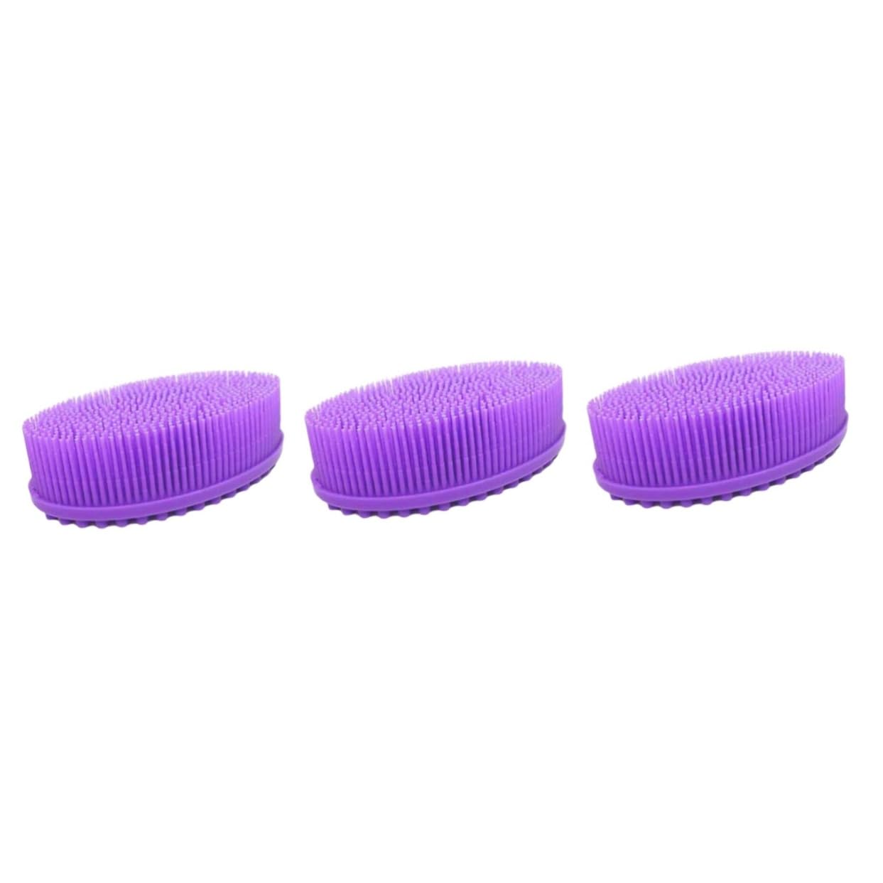 Housoutil 3pezzi Spazzola Silicone Per Bagno e Massaggio Scrubber Silicone Alimentare Per Massaggiatore Scalp Per Pulizia Delicata e Rilassante Con Scatola