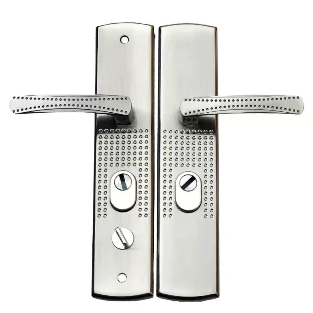 Kopida Security Door Handle 1 Set Universal Security Door Handle Multi Function Aluminium Alloy Door Handle Thickened Panel Handle Door Lock Fittings Household Hardware