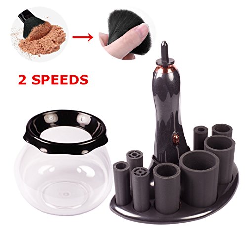 Makeup Brush Cleaner,Electric Makeup Brushes Cleaner And Dryer Kit,Adjustable Speeds Suit For All Size Makeup Brushes